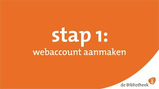 Stap 1  Webaccount aanmaken DigiBieb [upl. by Anyotal]