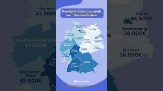 Durchschnittsbruttogehalt nach Bundesländern 💸 gehalt [upl. by Olimpia]