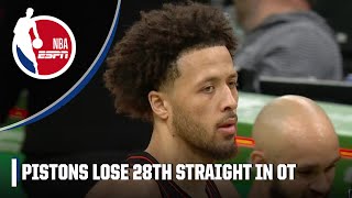 🚨 OT THRILLER 🚨 Pistons drop 28thstraight loss tie alltime consecutive loss record [upl. by Aremus]