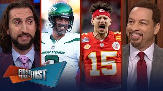 Mahomes restructures deal Chiefs open 21M in cap space Rodgers for VP  NFL  FIRST THINGS FIRST [upl. by Aselehc]