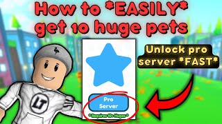 How to get 10 HUGE Pets FAST for Pro Trading Plaza in Pet Simulator X ROBLOX [upl. by Rahal857]