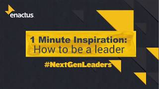 1 Minute Inspiration How to be a leader [upl. by Migeon652]