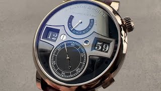 A Lange amp Söhne Zeitwerk Honeygold LUMEN 142055 A Lange amp Söhne Watch Review [upl. by Maddock]