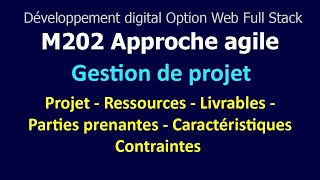 Approche agile V1  Les concepts de gestion de projet [upl. by Eiluj780]