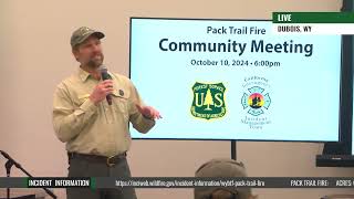 Pack Trail Fire Community Meeting October 10 2024 [upl. by Buehler308]