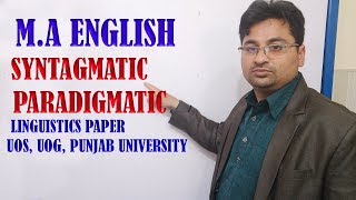 SYNTAGMATIC AND PARADIGMATIC IN URDU HINDI [upl. by Alegre297]