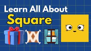 Square shape  The Shape song nursery rhymes Geometric Shapes [upl. by Adnovay]