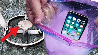 Can Oobleck Protect iPhone X from Bear Trap [upl. by Edrahc]