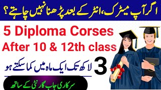 Top 10 life changing Diploma degrees in Pakistan  Best Diploma course  Online Globe [upl. by Susejedesoj]