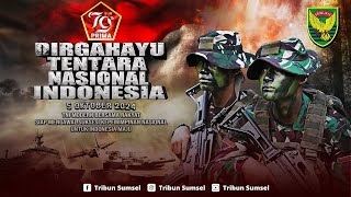 🔴 UPACARA HUT KE 79 TNI DAN DEFILE PASUKAN DAN KENDARAAN TEMPUR  KODAM II SRIWIJAYA [upl. by Barren]