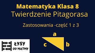 8 klasa  Twierdzenie Pitagorasa  zastosowania część 1 z 3 Zadania tekstowe  czworokąty [upl. by Lorri]