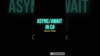 Learn asyncawait in C  shorts csharp tipsandtricks [upl. by Olumor]