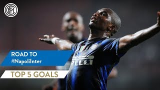 NAPOLI vs INTER  TOP 5 GOALS  Etoo Jovetic Bergkamp and more [upl. by Larimor]