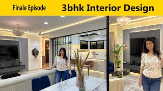 3 Bhk Modern Interior Design  3 Bhk Luxury Flat  3 bhk flat interior design1200 square feet [upl. by Elcin]