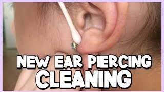 HOW TO CLEAN YOUR NEWLY PIERCED EARS  Ear Piercing Aftercare [upl. by Close]