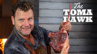 Tomahawk steak op de BBQ Reverse sear gegrilde ribeye  Braaimaster [upl. by Erickson]