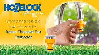 How to  Connect a hose to a mixer tap using the Hozelock Threaded Tap Connector  Instructions [upl. by Nosraep]