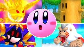 Kirbys Return to Dream Land  All Main Bosses [upl. by Grory919]