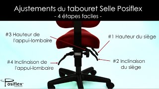 Ajustements de la chaise Selle Posiflex en 4 étapes faciles [upl. by Tena]