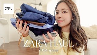 【ZARA購入品】合計33000円分🛒可愛い春服6点ゲット🌼骨格ストレートイエベ秋低身長 [upl. by Lehcar]