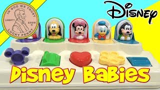 Mattel Disney Babies Poppin Pals Toy  Mickey Mouse Pluto Minnie Donald Duck Goofy [upl. by Yevette]