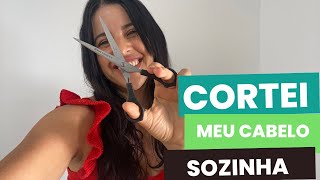 COMO CORTAR O CABELO SOZINHA  corte em camadas [upl. by Lewej811]