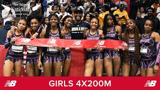 Girls 4x200m Relay  New Balance Nationals Indoor 2024 [upl. by Kirre]