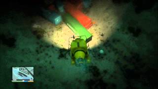 Grand Theft Auto V  The Merryweather Heist Scuba Diving Sonar Attach Device Sub Subversive PS3 [upl. by Enhpad]