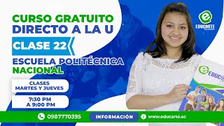 🔴Curso Gratuito📕Admisión 2024🏫Ingreso a la Universidad📚Clase 22 🧠Escuela Politécnica Nacional EPN [upl. by Raffaj]