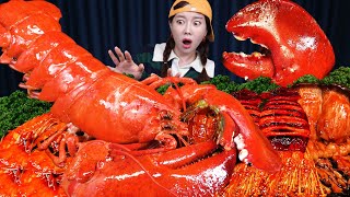 초대왕 랍스터 🦞 오징어 팽이버섯 매운 해물찜 먹방 Giant Lobster amp Squid Enoki Mushrooms Seafood Mukbang ASMR Ssoyoung [upl. by Darwin]