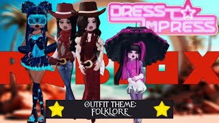 Folklore Fashion Show in Roblox Dress to Impress 💃 [upl. by Abbott]