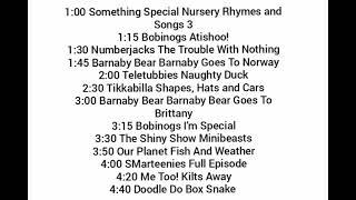 CBeebies Schedules 2009 [upl. by Ximenez]