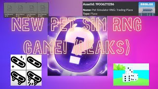 New Pet Sim RNG Game Leaks [upl. by Anaicul]