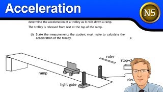 National 5 Physics  calculating the acceleration of a trolley [upl. by Rodney]