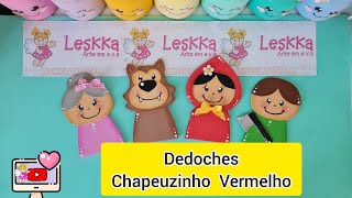 DIY  RECURSO PEDAGÓGICO  DEDOCHES CHAPEUZINHO VERMELHO [upl. by Hsac]