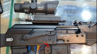 Saiga 223 Russian Short Berral Rifle With Updated Stock [upl. by Atinid]