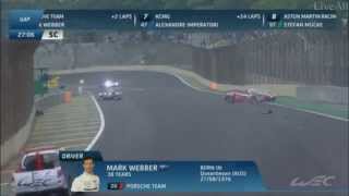 WEC 2014 Interlagos Mark Webber Huge Crash HD [upl. by Westberg]