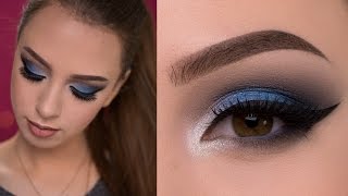 Dramatic Blue Smokey Eye Makeup Tutorial [upl. by Attenoj75]