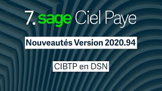 Ciel Paye 202094  Entrée en DSN du CIBTP [upl. by Gilligan]