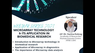 Webinar Series Microarray technology amp its application in biomedical research [upl. by Emyam]