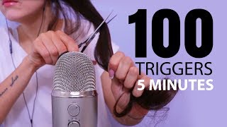 100 TRIGGERS IN 5 MINUTES 💥 ASMR Challenge [upl. by Warfourd]