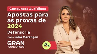 Concursos Jurídicos  Apostas para as provas de 2024 Defensoria [upl. by Attenev743]