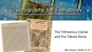 The Trithemius Cipher and the Tabula Recta – Lets Create and Break Them [upl. by Cindi]