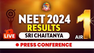 NEET 2024 Results  Sri Chaitanya Press Conference  neettoppers neetresults SriChaitanyaEdu [upl. by Anyer965]