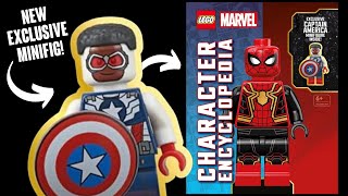 FIRST LOOK EXCLUSIVE Sam Wilson Captain America Minifig  LEGO Marvel Character Encyclopedia [upl. by Keeton]