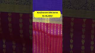 Diwali Saree collection  Dual Tone of Red and Blue Kanjivaram Silk Saree kanjivaramsaree silksari [upl. by Ainerol633]