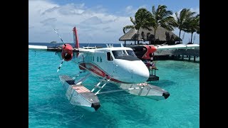 SEAPLANE flight experience in MALDIVES Take off and landing Trans Maldivian Airways REVIEW [upl. by Haletky]