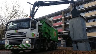 Legen ondergrondse containers Arnhem  paper collection Trashtruck [upl. by Aleina]