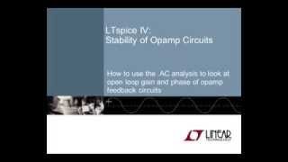 LTspice IVStability of Opamp Circuits [upl. by Bluma]