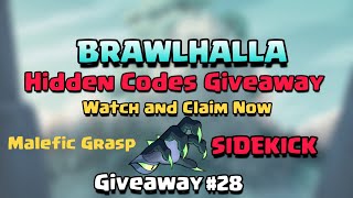 🎁🤑 Brawlhalla NEW🚨🚨 GIVEAWAY Code 🤑🧐🎁🎁🎁 Malefic Grasp Sidekick [upl. by Pelagi]